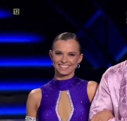 Ola Filipek tańcząca z Wojciechem Kuciną na scenie